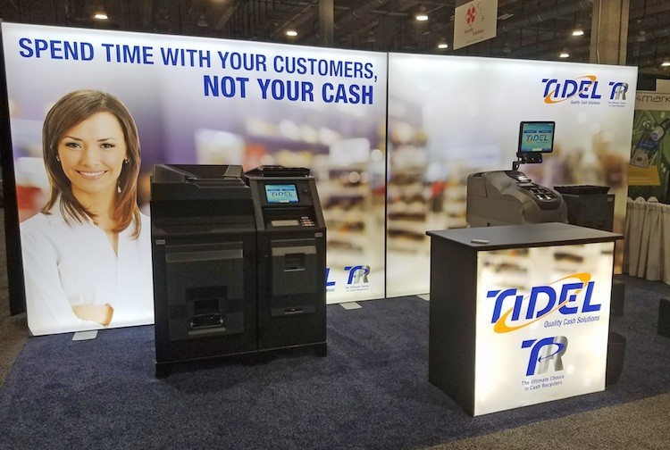 Tidel Trade Show Booth Representing Tidel at NRF Protect